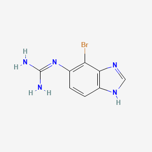 molecular formula C8H8BrN5 B8495430 2-(4-bromo-1H-benzimidazol-5-yl)guanidine 