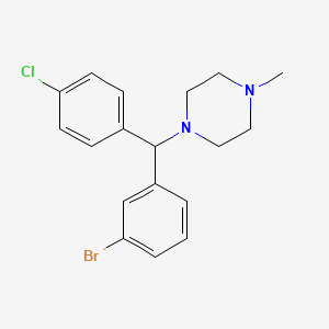 molecular formula C18H20BrClN2 B8495472 1-[(3-Bromophenyl)(4-chlorophenyl)methyl]-4-methylpiperazine CAS No. 96223-10-8