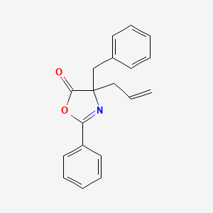 molecular formula C19H17NO2 B8495476 4-Allyl-4-benzyl-2-phenyl-2-oxazolin-5-one CAS No. 55685-95-5