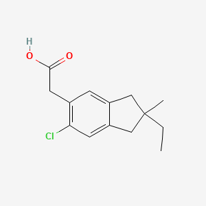 2-Ethyl-6-chloro-2-methyl-5-indanacetic acid