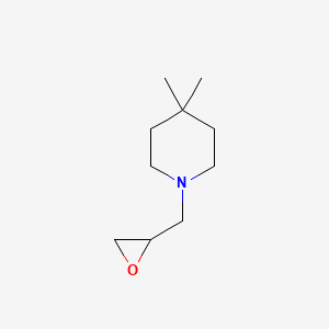 molecular formula C10H19NO B8495524 4,4-Dimethyl-1-(oxiran-2-ylmethyl)piperidine 