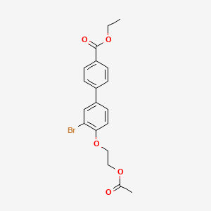 molecular formula C19H19BrO5 B8495527 Ethyl 4'-(2-acetoxyethoxy)-3'-bromobiphenyl-4-carboxylate CAS No. 895542-96-8