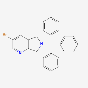 molecular formula C26H21BrN2 B8495535 3-Bromo-6-trityl-6,7-dihydro-5H-pyrrolo[3,4-b]pyridine CAS No. 905273-35-0