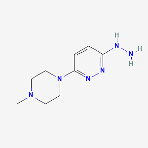 molecular formula C9H16N6 B8495573 3-Hydrazino-6-(4-methyl-1-piperazinyl)-pyridazine CAS No. 17259-79-9