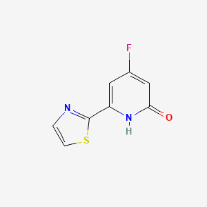 molecular formula C8H5FN2OS B8495614 4-Fluoro-6-(thiazol-2-yl)pyridin-2-ol 