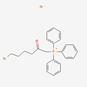 molecular formula C24H25Br2OP B8495630 (6-Bromo-2-oxohexyl)(triphenyl)phosphanium bromide CAS No. 62344-03-0
