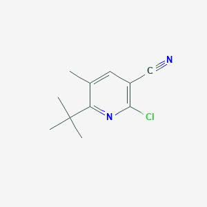 molecular formula C11H13ClN2 B8495665 6-Tert-butyl-2-chloro-5-methylnicotinonitrile 