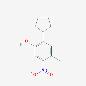 2-Cyclopentyl-4-methyl-5-nitro-phenol