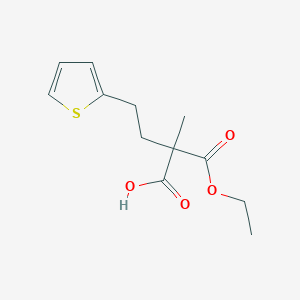 molecular formula C12H16O4S B8495682 2-Methyl-2-(2-thienyl)ethylmalonic Acid Monoethylester 