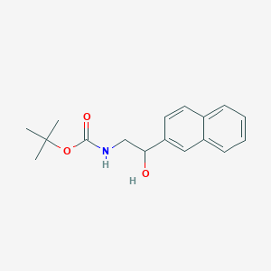 molecular formula C17H21NO3 B8495687 2-t-Butoxycarbonylamino-1-(2-naphthyl)ethanol 