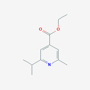molecular formula C12H17NO2 B8495695 2-Isopropyl-6-methyl-isonicotinic acid ethyl ester 