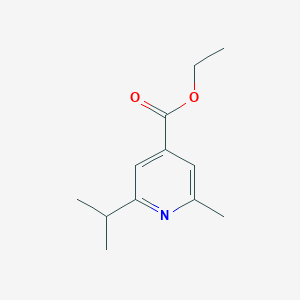 molecular formula C12H17NO2 B8495695 2-Isopropyl-6-methylisonicotinic acid ethyl ester 