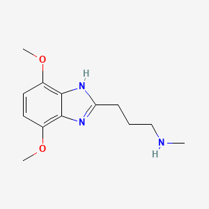 molecular formula C13H19N3O2 B8495713 [3-(4,7-Dimethoxy-1H-benzoimidazol-2-yl)-propyl]-methyl-amine 