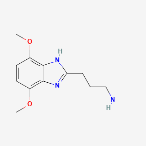 molecular formula C13H19N3O2 B8495713 [3-(4,7-dimethoxy-1H-benzoimidazol-2-yl)propyl]methylamine 