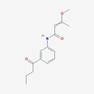 N-(3-Butanoylphenyl)-3-methoxybut-2-enamide