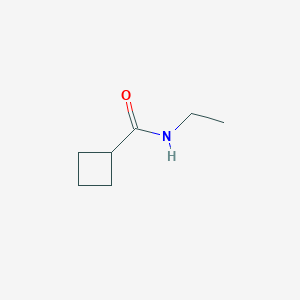 molecular formula C7H13NO B8495743 Cyclobutanecarboxylic acid ethylamide 