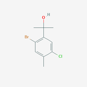 molecular formula C10H12BrClO B8495761 2-(2-Bromo-5-chloro-4-methylphenyl)propan-2-ol 