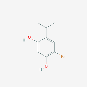 molecular formula C9H11BrO2 B8495773 4-Bromo-6-(propan-2-YL)benzene-1,3-diol 