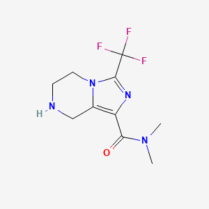 molecular formula C10H13F3N4O B8495819 Imidazo[1,5-a]pyrazine-1-carboxamide,5,6,7,8-tetrahydro-n,n-dimethyl-3-(trifluoromethyl)- 