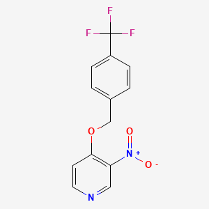 molecular formula C13H9F3N2O3 B8495872 3-Nitro-4-{[4-(trifluoromethyl)phenyl]methoxy}pyridine CAS No. 882683-44-5