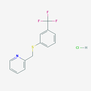 molecular formula C13H11ClF3NS B8495890 2-(((3-Trifluoromethylphenyl)thio)methyl)pyridine hydrochloride CAS No. 81851-13-0