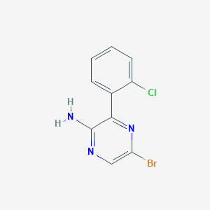 molecular formula C10H7BrClN3 B8495920 5-Bromo-3-(2-chloro-phenyl)-pyrazin-2-ylamine 