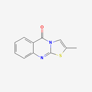 molecular formula C11H8N2OS B8495958 2-Methyl-5H-[1,3]thiazolo[2,3-b]quinazolin-5-one 
