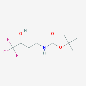 molecular formula C9H16F3NO3 B8495959 tert-Butyl (4,4,4-trifluoro-3-hydroxybutyl)carbamate CAS No. 496847-72-4