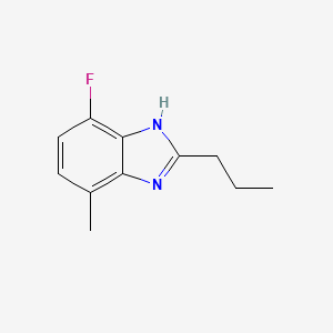 molecular formula C11H13FN2 B8495963 4-Fluoro-7-methyl-2-propylbenzimidazole 