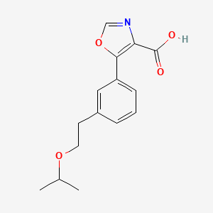 molecular formula C15H17NO4 B8495975 5-[3-(2-Isopropoxy-ethyl)-phenyl]-oxazole-4-carboxylic acid 
