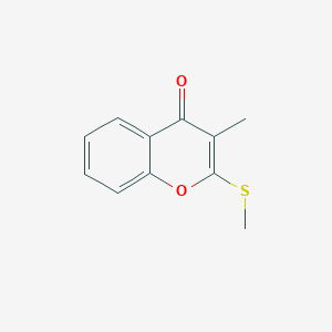 molecular formula C11H10O2S B8496019 3-Methyl-2-methylsulfanyl-chromen-4-one 