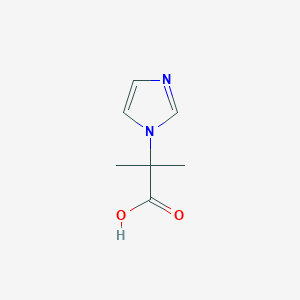 molecular formula C7H10N2O2 B8496043 2-Imidazol-1-yl-2-methyl-propionic acid 