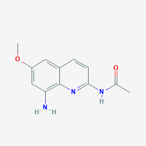 molecular formula C12H13N3O2 B8496077 2-Acetamido-8-amino-6-methoxyquinoline 