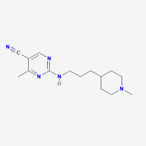 4-Methyl-2-[3-(1-methyl-piperidin-4-yl)-propylamino]-pyrimidine-5-carbonitrile