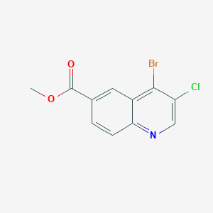 molecular formula C11H7BrClNO2 B8496119 Methyl 4-bromo-3-chloroquinoline-6-carboxylate 