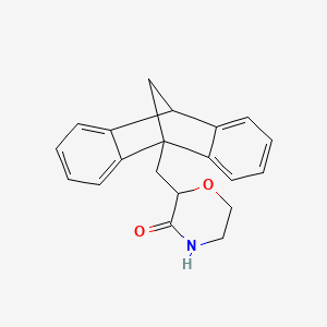 molecular formula C20H19NO2 B8496148 2-[(9,10-Methanoanthracen-9(10H)-yl)methyl]morpholin-3-one CAS No. 62686-36-6