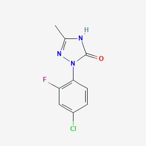 1-(4-chloro-2-fluorophenyl)-4,5-dihydro-3-methyl-5-oxo-1H-1,2,4-triazole