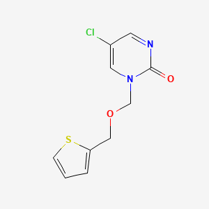 molecular formula C10H9ClN2O2S B8496164 5-Chloro-1-{[(thiophen-2-yl)methoxy]methyl}pyrimidin-2(1H)-one CAS No. 88045-82-3