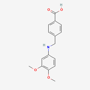 molecular formula C16H17NO4 B8496198 4-[(3,4-Dimethoxyphenylamino)-methyl]-benzoic Acid 