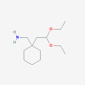 B8496226 1-[1-(2,2-Diethoxyethyl)cyclohexyl]methanamine CAS No. 88578-94-3