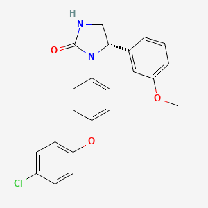 (S)-1-(4-(4-chlorophenoxy)phenyl)-5-(3-methoxyphenyl)imidazolidin-2-one
