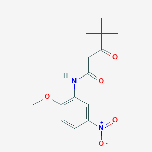 molecular formula C14H18N2O5 B8496334 N-(2-methoxy-5-nitrophenyl)-4,4-dimethyl-3-oxopentanamide CAS No. 192120-88-0