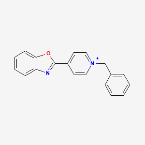 molecular formula C19H15N2O+ B8496354 4-(1,3-Benzoxazol-2-yl)-1-benzylpyridinium 