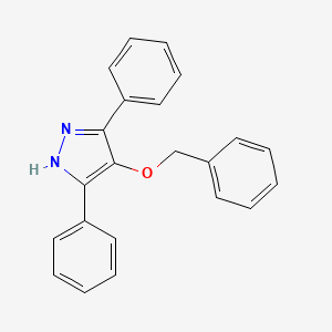 molecular formula C22H18N2O B8496382 4-(Benzyloxy)-3,5-diphenyl-1H-pyrazole CAS No. 60627-94-3