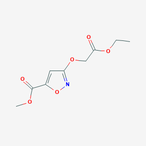 molecular formula C9H11NO6 B8496409 Methyl 3-(2-ethoxy-2-oxoethoxy)isoxazole-5-carboxylate 