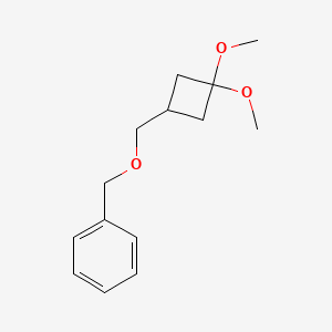 {[(3,3-Dimethoxycyclobutyl)methoxy]methyl}benzene