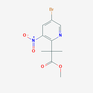 molecular formula C10H11BrN2O4 B8496431 Methyl 2-(5-bromo-3-nitropyridin-2-yl)-2-methylpropanoate CAS No. 1259512-10-1