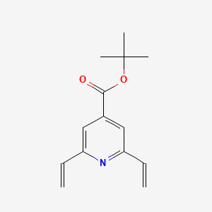 molecular formula C14H17NO2 B8496476 2,6-Divinyl-isonicotinic acid tert-butyl ester 