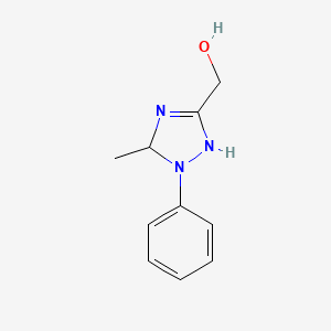 molecular formula C10H13N3O B8496490 (RS)-(5-methyl-1-phenyl-4,5-dihydro-1H-[1,2,4]triazol-3-yl)-methanol 