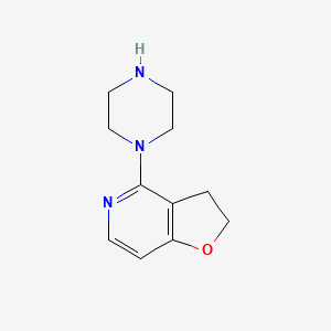 molecular formula C11H15N3O B8496534 4-(Piperazin-1-yl)-2,3-dihydrofuro[3,2-c]pyridine 